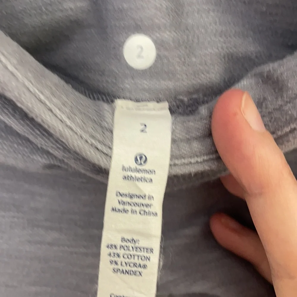 Lululemon Ride On Crop Grey Denim Pants 2 Workout